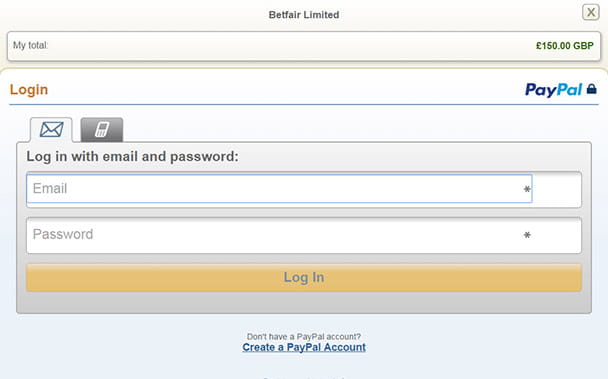 Confirming the Deposit Amount at Betfair Casino