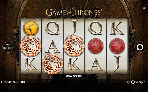 Game of Thrones Slot on Android Device - Powered by Microgaming