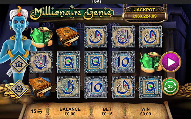 Millioinaire Genie Slot on Android Tablet