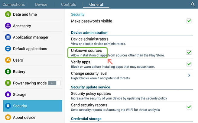Allow Apps from Unknown Sources on Android