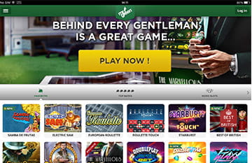 Mr Green Mobile Casino – Screenshot of the Home Page