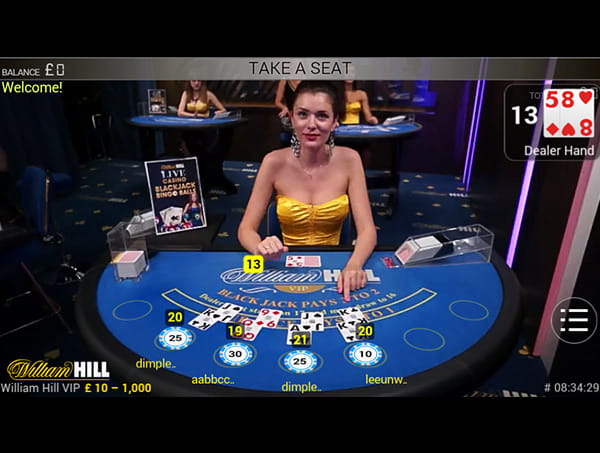 William Hill VIP Blackjack at the Live-Dealer Casino